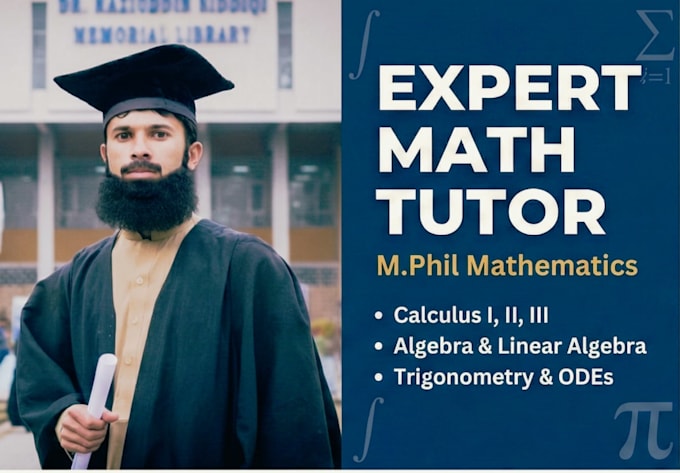 be your expert math tutor for calculus, algebra, and trigonometry