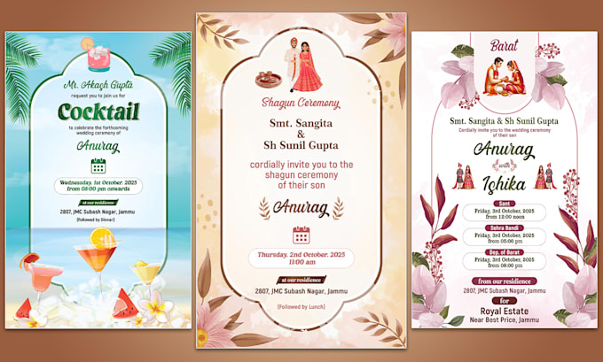 create animated invitation video for weddings and event
