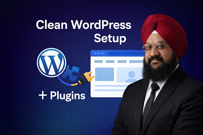 create a clean wordpress website using theme and plugins