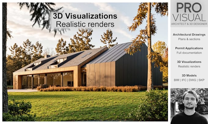 create architectural visualization for interior and exterior