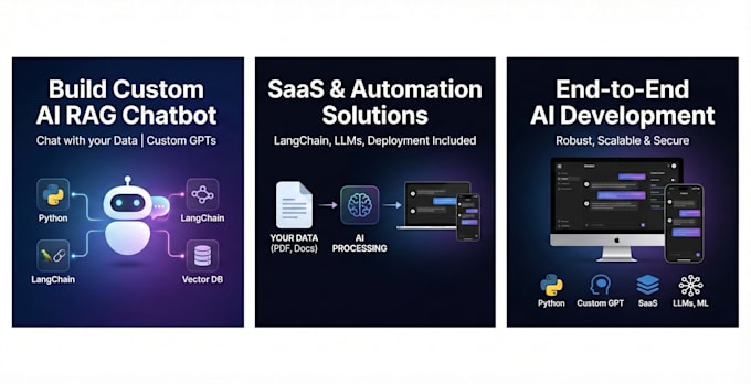 develop custom ai agents, chatbots, and python projects