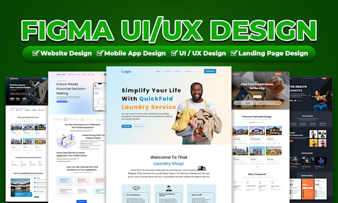 Design a professional landing page ui ux in figma by Photomendpro | Fiverr