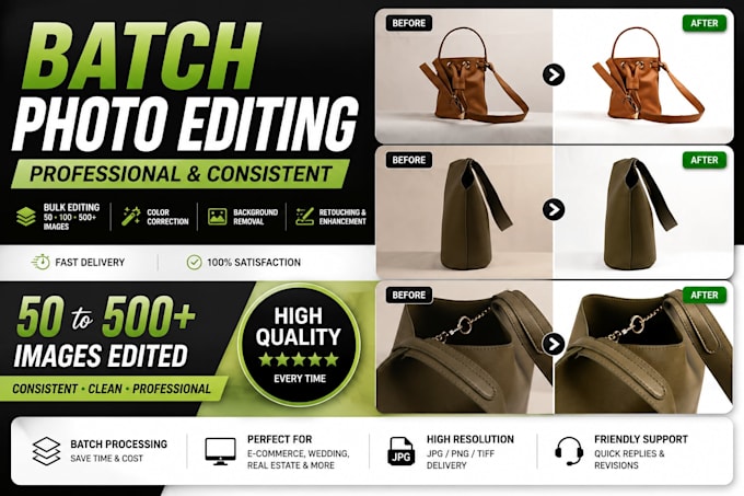 batch edit and retouch multiple photos in photoshop