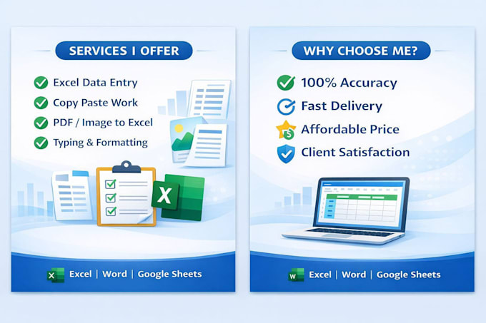 Do accurate data entry, copy paste, typing work in exceland by ...