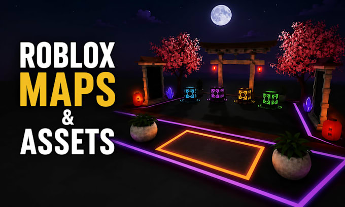 build stylized roblox maps, low poly assets and 3d models