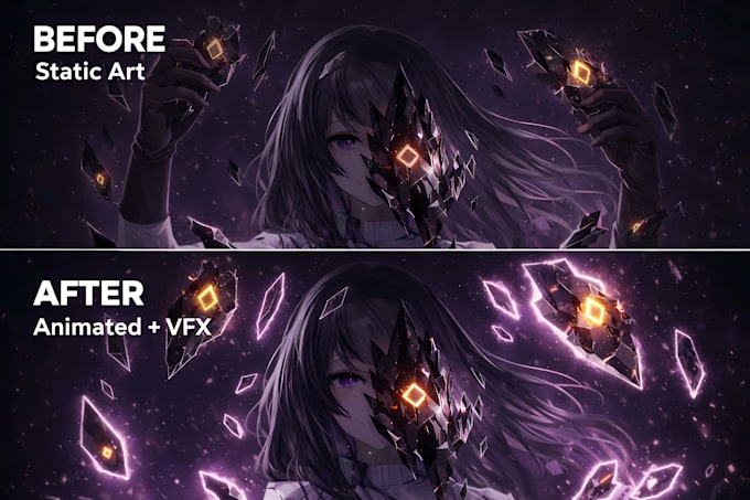 create a cinematic 2d loop animation from your artwork