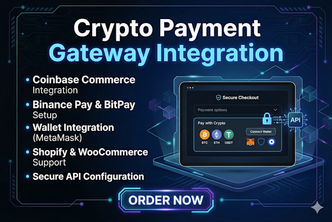 integrate crypto payment gateways on your website or app