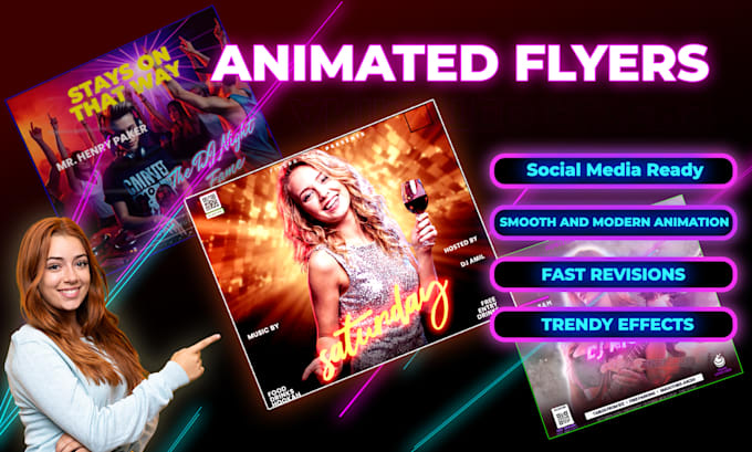 create animated flyers for social media