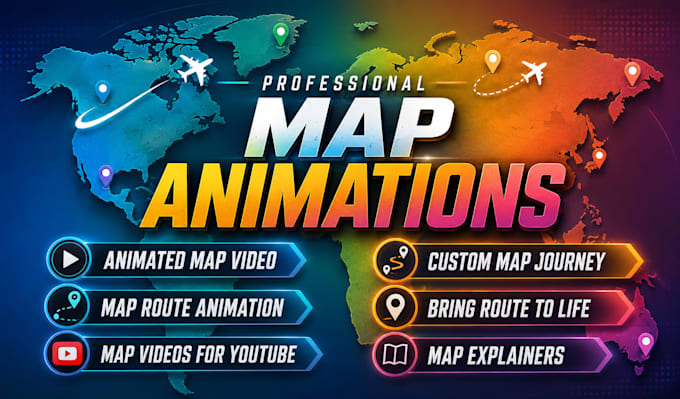 create map animation videos for your projects