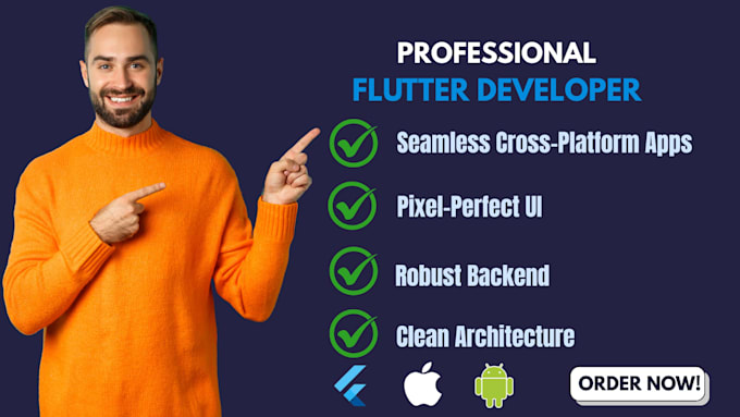 be your expert flutter developer for mobile apps