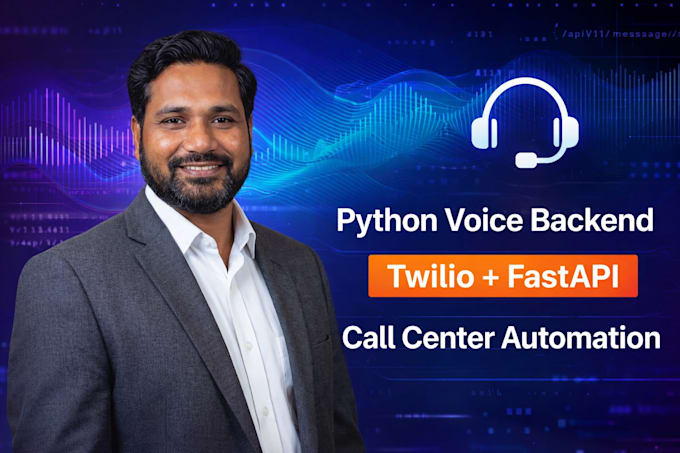 develop python backend for call center voice automation