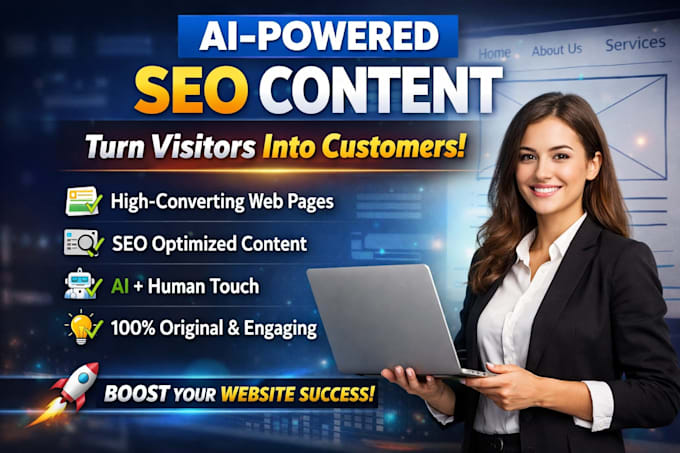 craft ai powered, SEO friendly website content that converts visitors
