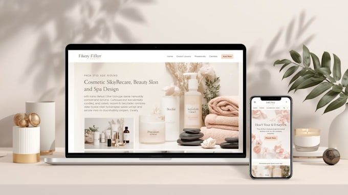build skincare website, beauty salon or spa website, cosmetic website wordpress