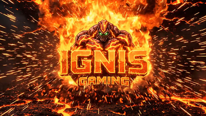 create cinematic gaming logo animation intro for youtube and twitch