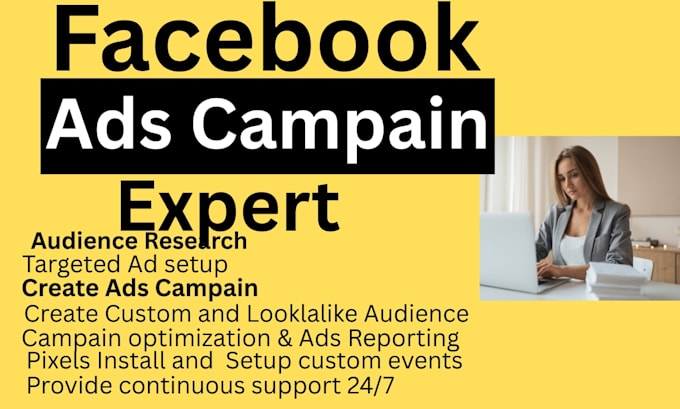 be your face book ads campaign manager for high sales