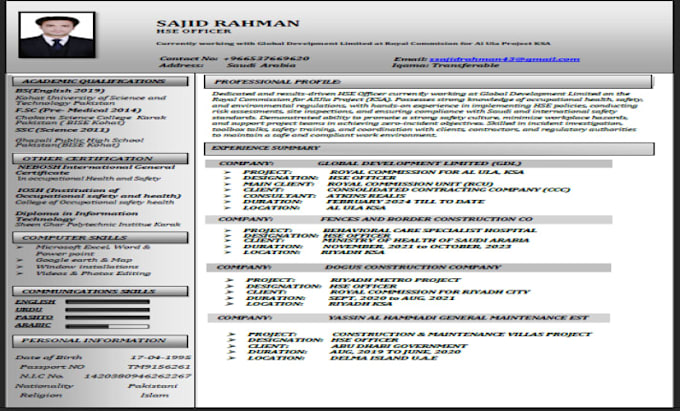 Write a professional ats friendly resume cv and cover letter by ...