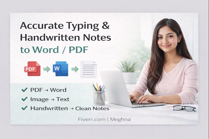 do accurate fast typing and handwritten notes service
