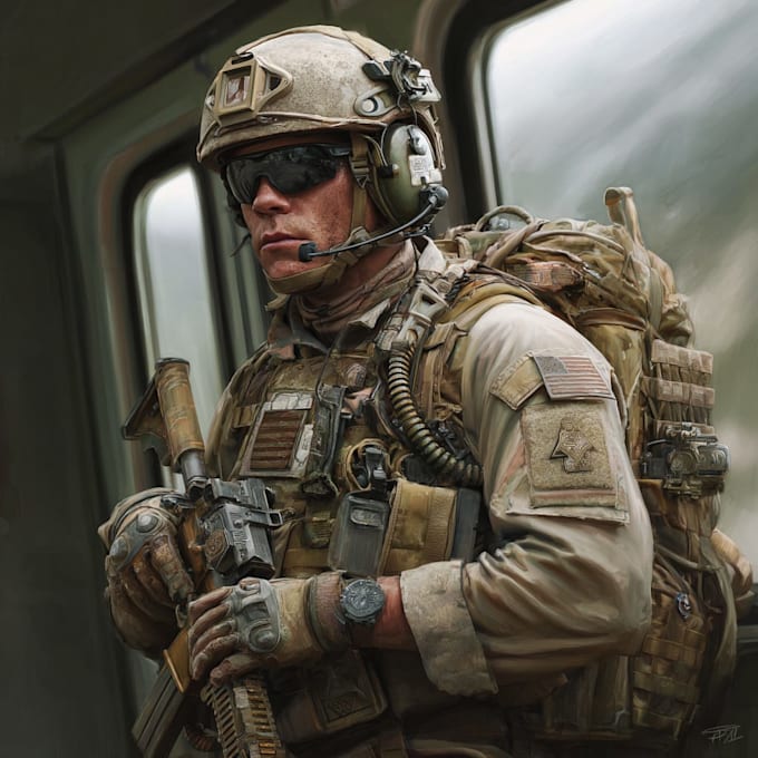 do military themed illustration