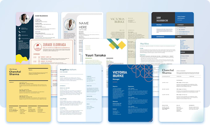 create a modern professional resume or CV design