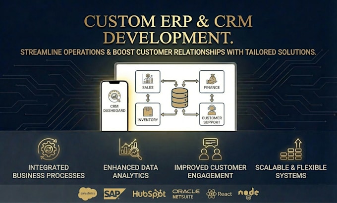 develop custom erp and CRM systems tailored to your business processes