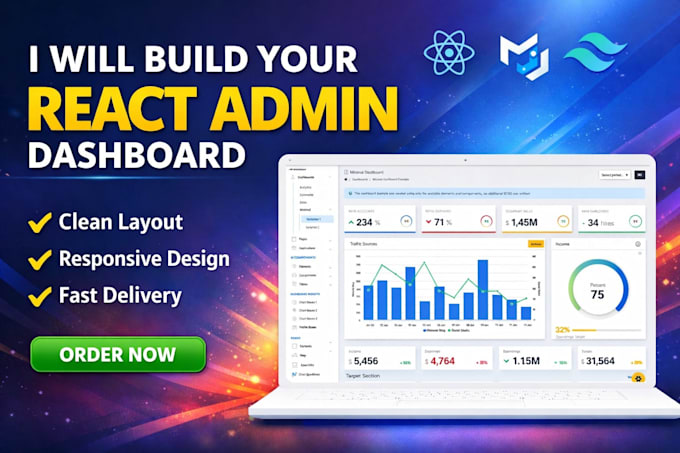 build a react or nextjs admin dashboard UI with mui and tailwind