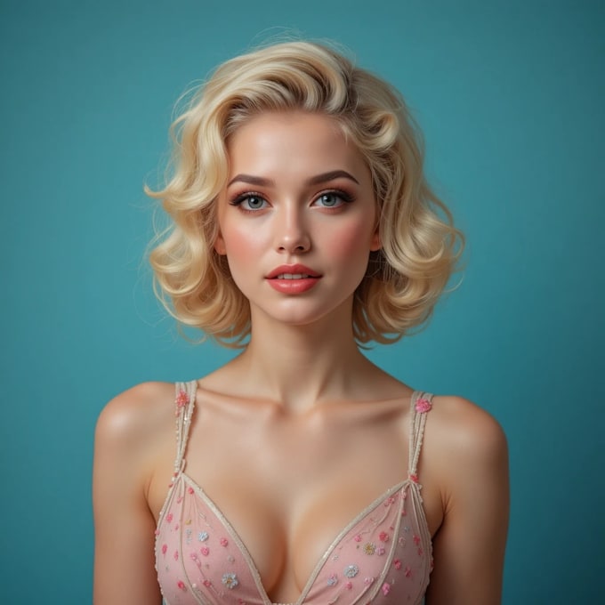 create a pin up girl character according to your requirement