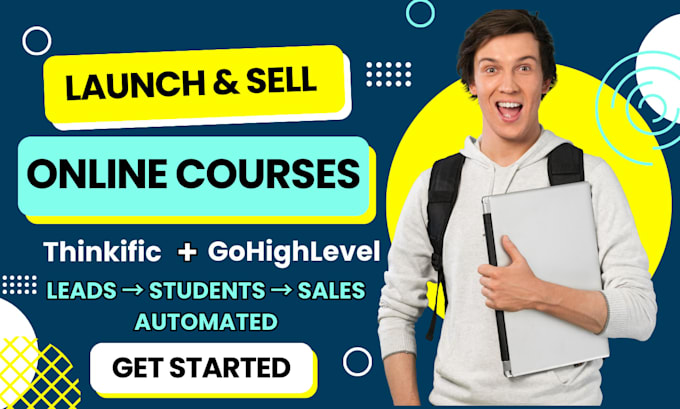 setup thinkific with gohighlevel automation for online courses