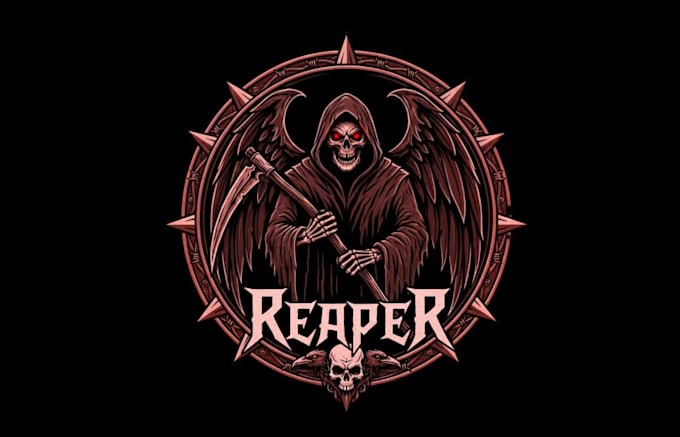 do dark and powerful reaper logo for your brand