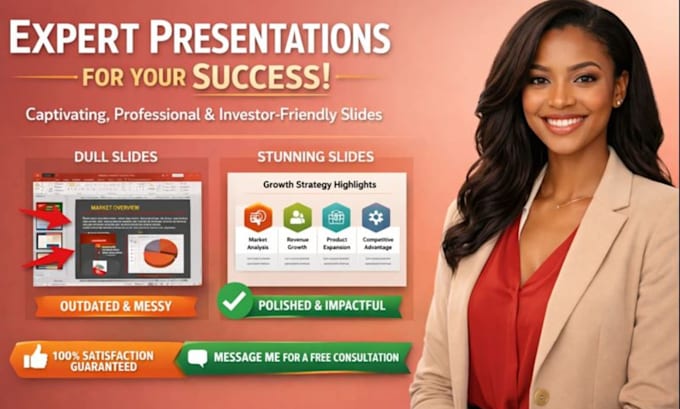 design a professional powerpoint presentation design, google slide presentation