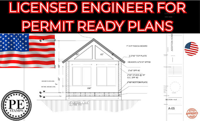 Review, draw and stamp, pe stamp your usa architectural drawings city ...