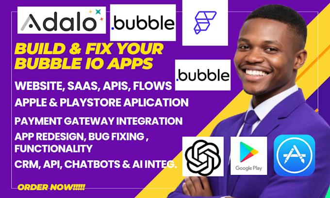 develop bubble io web app bubble developer bubble app mvp saas website