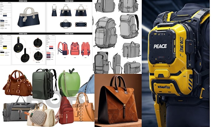 Design bag tech pack, backpack tech pack handbag, tote and duffle tech ...