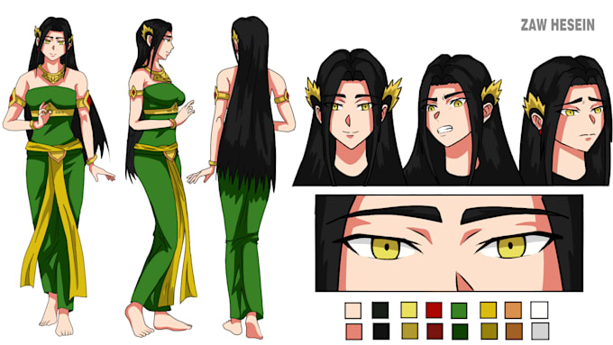draw a cool character in anime manwha style for you