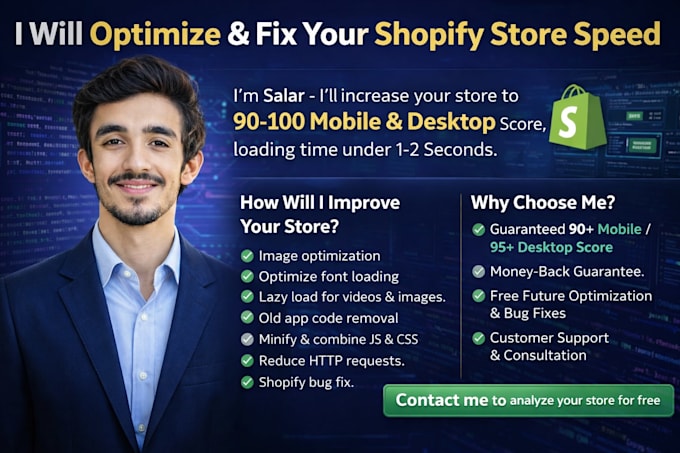 be shopify expert do shopify custom coding bug, error fix