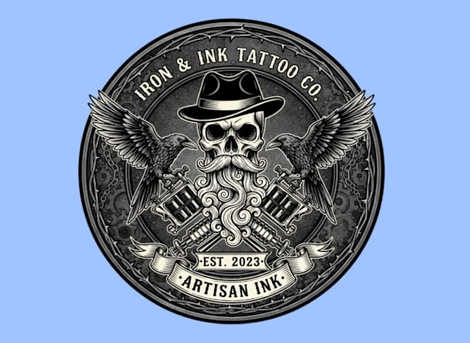 make tattoo studio and tattoo artist logo design