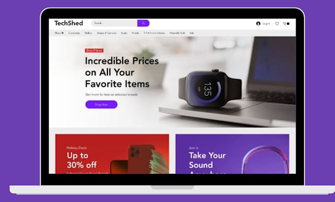 design professional electronics gadgets tech accessories woocommerce website
