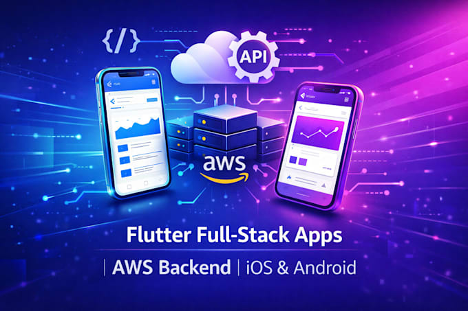 develop flutter full stack mobile apps with AWS backend