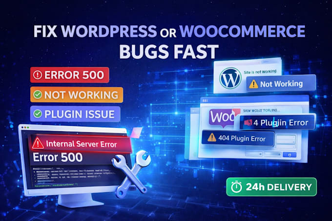 fix wordpress or woocommerce bugs fast