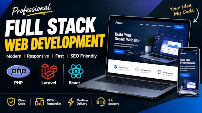 build php laraval custom app, business website, landing page and ai integrations
