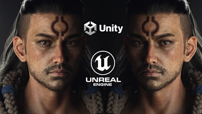 do 3d realistic character rig nft game ready character unity blender 3d model