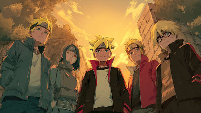 draw you or your oc in naruto boruto style drawing