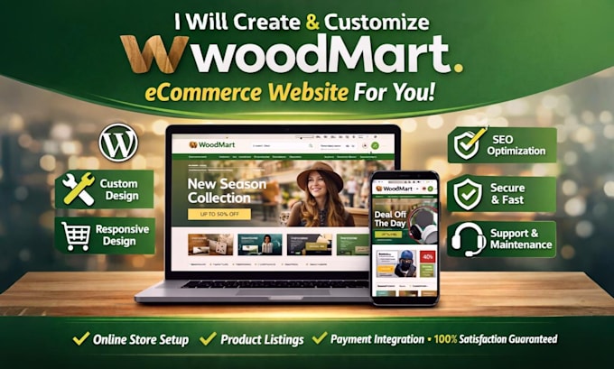 create a high converting woodmart online store