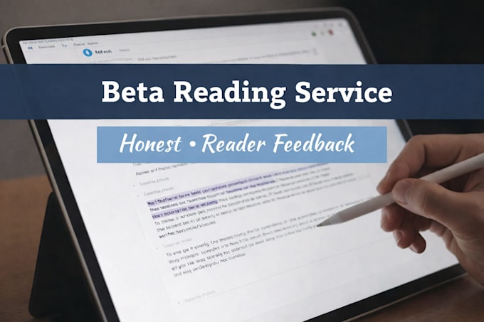 beta read your book and share honest reader feedback