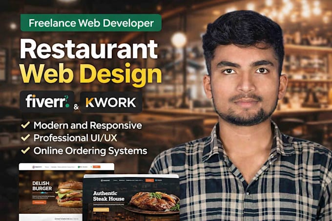 design a modern responsive restaurant website