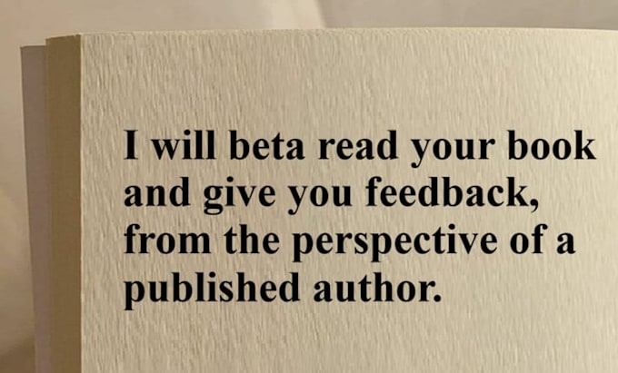 beta read your book and give feedback