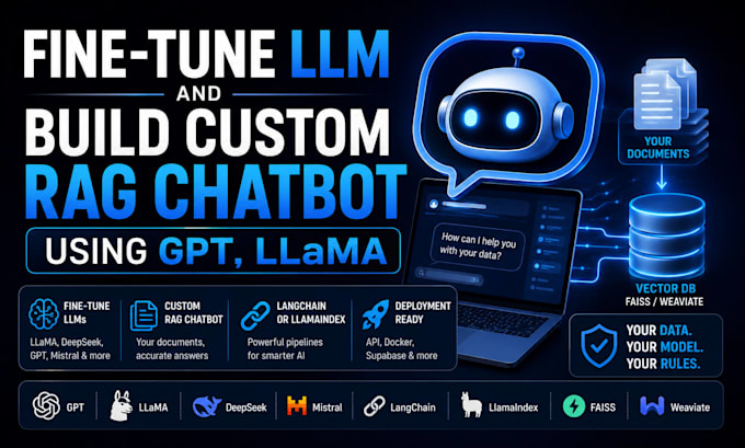 finetune llm and build custom rag chatbot using gpt and llama