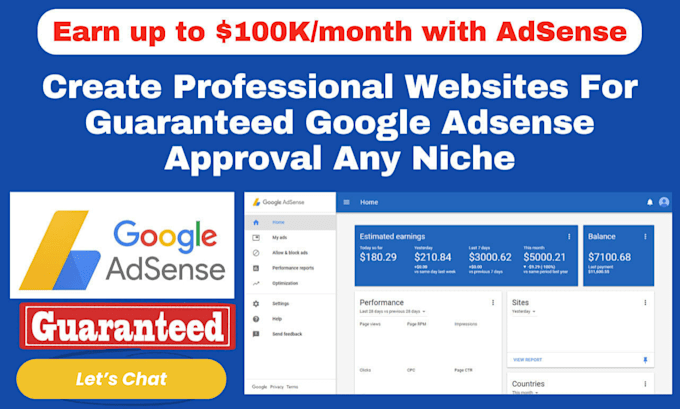 setup complete website for guaranteed google adsense approval for any niche