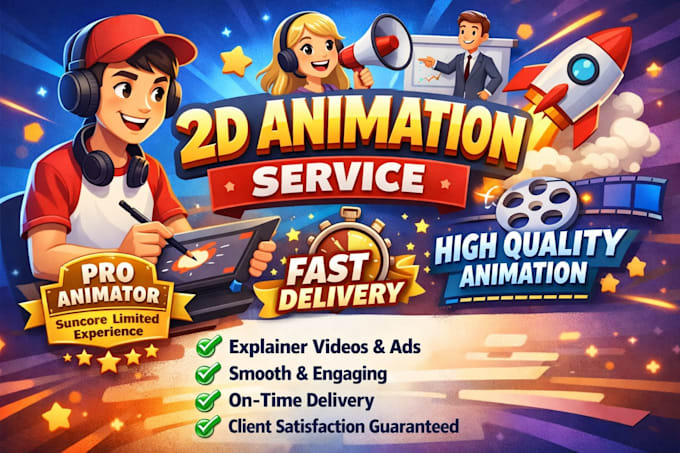 do eyecatching 2d animation