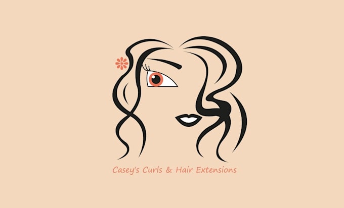 make handmade art cosmetics logo for curls hair extensions