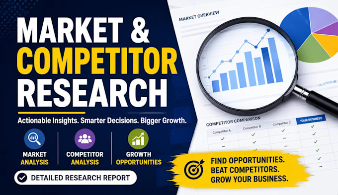 do market research, competitor analysis, and business research reports